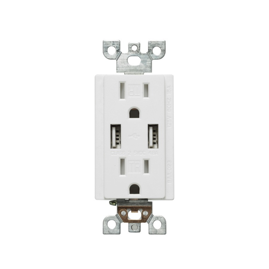BAA-023 15A USB Outlet With 2 Type A